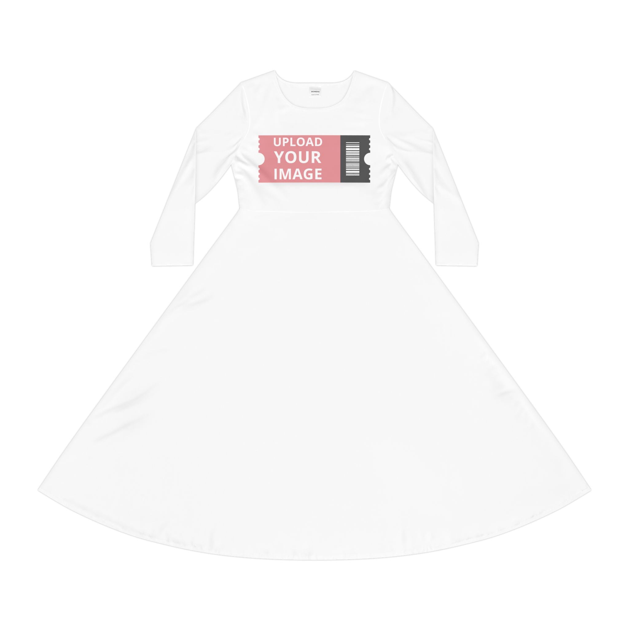 Customizable Women's Long Sleeve Dance Dress - Perfect for Recitals and Celebrations